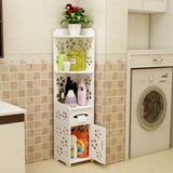 Spledy Layer Bathroom Storage Waterproof, Toilet Side Cabinet All-In-1