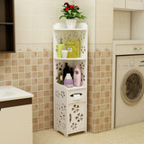 Spledy Layer Bathroom Storage Waterproof, Toilet Side Cabinet All-In-1